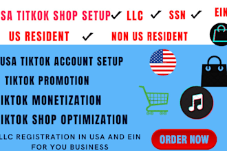 create and setup USA tiktok shop for non USA resident setup USA llc ein