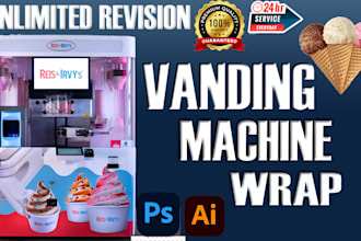 design a unique vending machine wrap