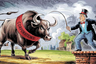 create a unique digital political editorial cartoon for you
