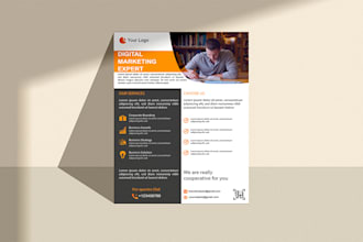 design event flyer, unique poster, corporate leaflet for any type of business