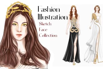 create a fashion illustration or croquis for your clothing design