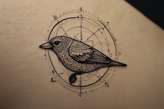 draw linework tattoo design or minimalist tattoo for you
