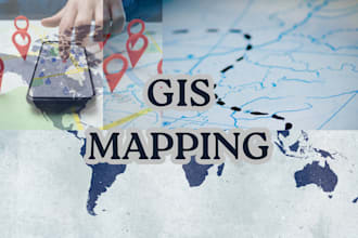 do custom gis mapping and spatial analysis using arcgis, qgis and arcgis pro