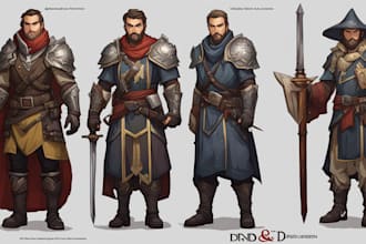 create a dnd art and d and d character for you
