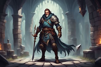 draw d and d, fantasy character, dnd art, concept art, rpg, dungeons and dragons
