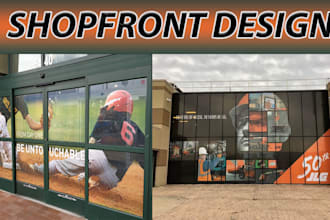 create eye catching shop front or storefront window graphics vinyl stickers