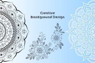 design unique mandala coloring page in illustrator for amazon KDP