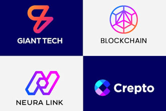 do unique modern timeless crypto tech saas software app logo design