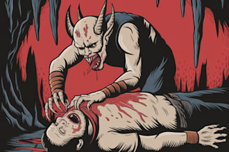 make horror illustration dark art