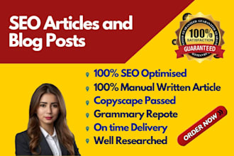 do SEO article writing, blog post writing, content writing