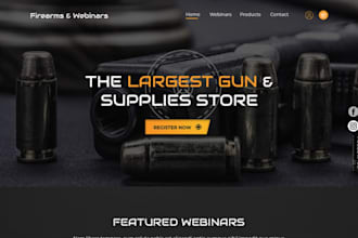 design a professional firearms, gun shop, or hunting gear website