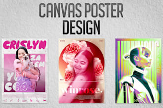 design a custom canvas poster for you