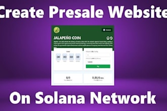 develop solana staking and presale website, solana spl token and smart contract