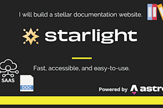 create a stellar starlight documentation site