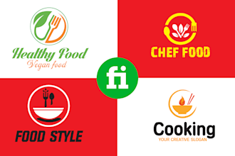 do medical healthcare natural food restaurant logo design