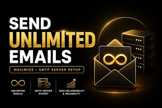 set up unlimited email SMTP server on mailwizz