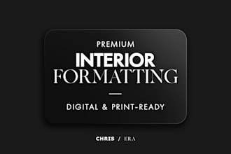 create premium book interiors for KDP and print