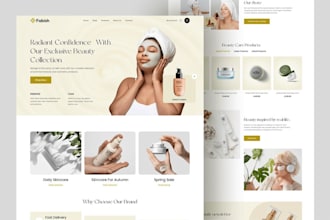 build skin care website, makeup, cosmetic, hair salon website, perfume store