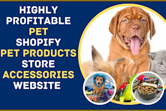 design pet products pet care grooming accessories lovers shopify store website