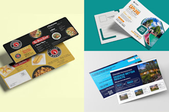 design canva business card, postcard, bifold, trifold