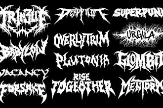 create hardcore or metal band logo design