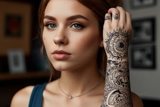 make custom tattoo designs in line art