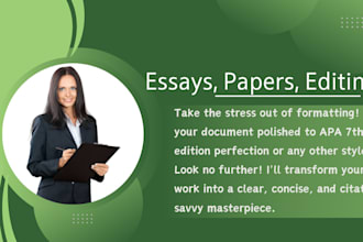 proofread and edit papers in apa citation style