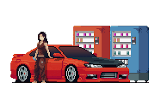 draw  pixel art of your car or any vehicle