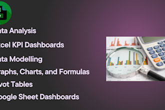 create excel kpis, graphs, charts, and detailed reports as a data analyst