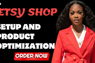 do etsy store setup, seo listing and etsy store product listing optimization