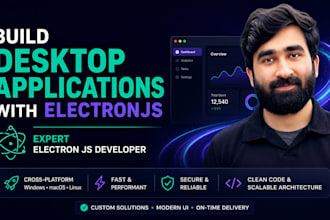 build desktop applications with electronjs, expert electron js developer