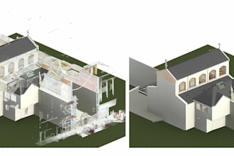 convert point cloud e57 scans to revit model and autocad