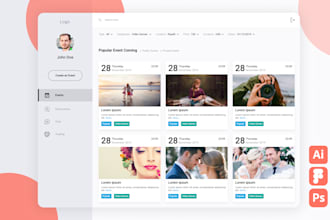 design web application, admin panel, dashboard or UI UX design