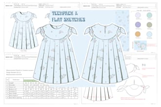 create techpack, fashion flat and all over print