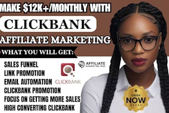 setup clickbank affiliate marketing link promotion with sales funnel