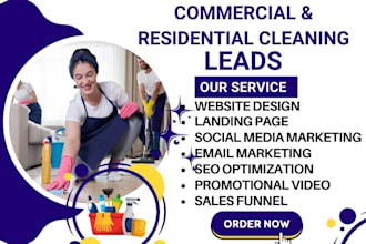 generate cleaning leads commercial cleaning leads residential cleaning website