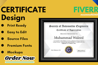 design marriage, diploma, award and custom certificate