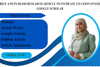 write and publish research article to increase citation on your google scholar