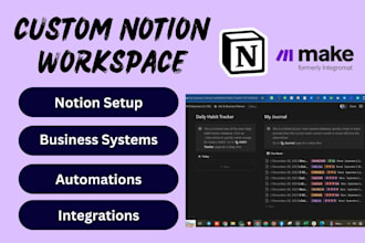 setup notion workspace automation, notion expert notion template VA monday CRM