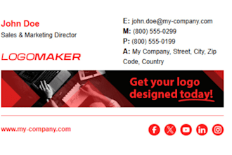create email signature HTML, clickable HTML email signature