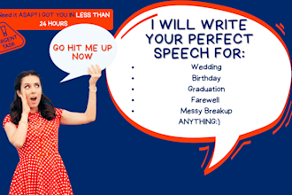 write speeches for your special moment