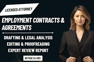 draft, edit and review employment contracts, agreements and legal documents