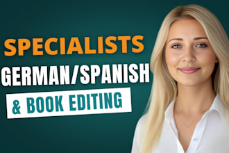 proofread and refine your essay, edit german book, german text formatting journa