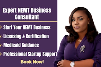 do nemt business consultant, start up nemt business plan, license, certificate