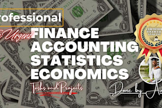 assist in economics, bookkeeping, accounting and finance
