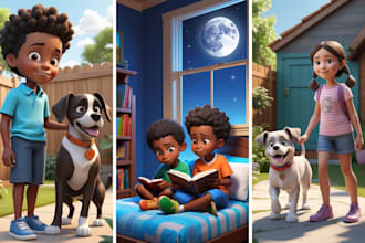 illustrate children story book, children book, story book, book illustration