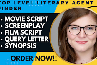 find active literary agent for movie script, film script, screenplay, manuscript