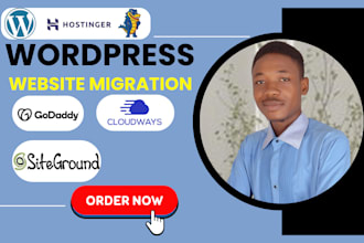 setup wordpress website migrate wordpress to cloudways, hostinger, siteground