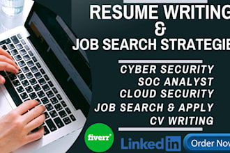 write cyber security resume, IT tech,cloud,epic,soc analyst cybersecurity resume