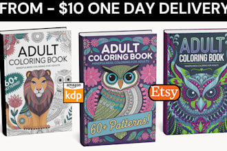adult and kids coloring book and pages for KDP and etsy